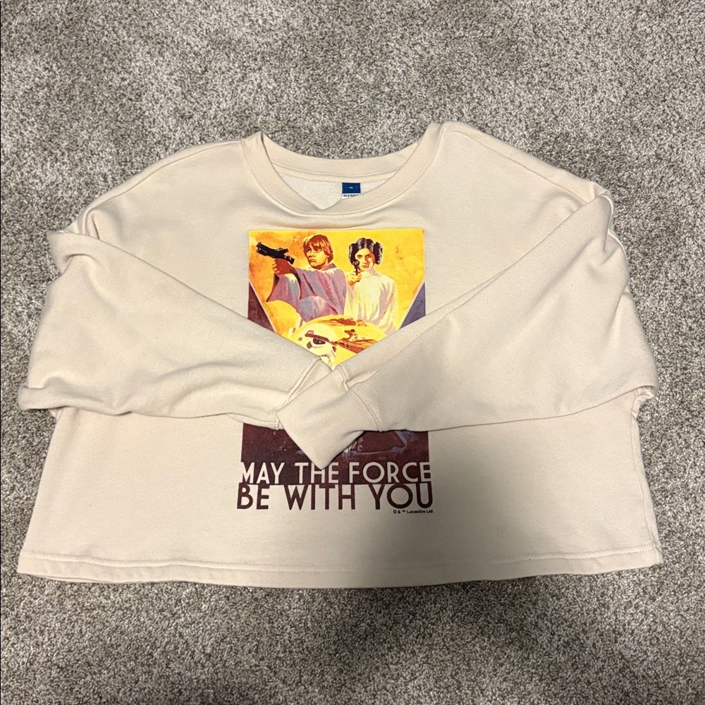 Cream Star Wars Graphic Sweatshirt